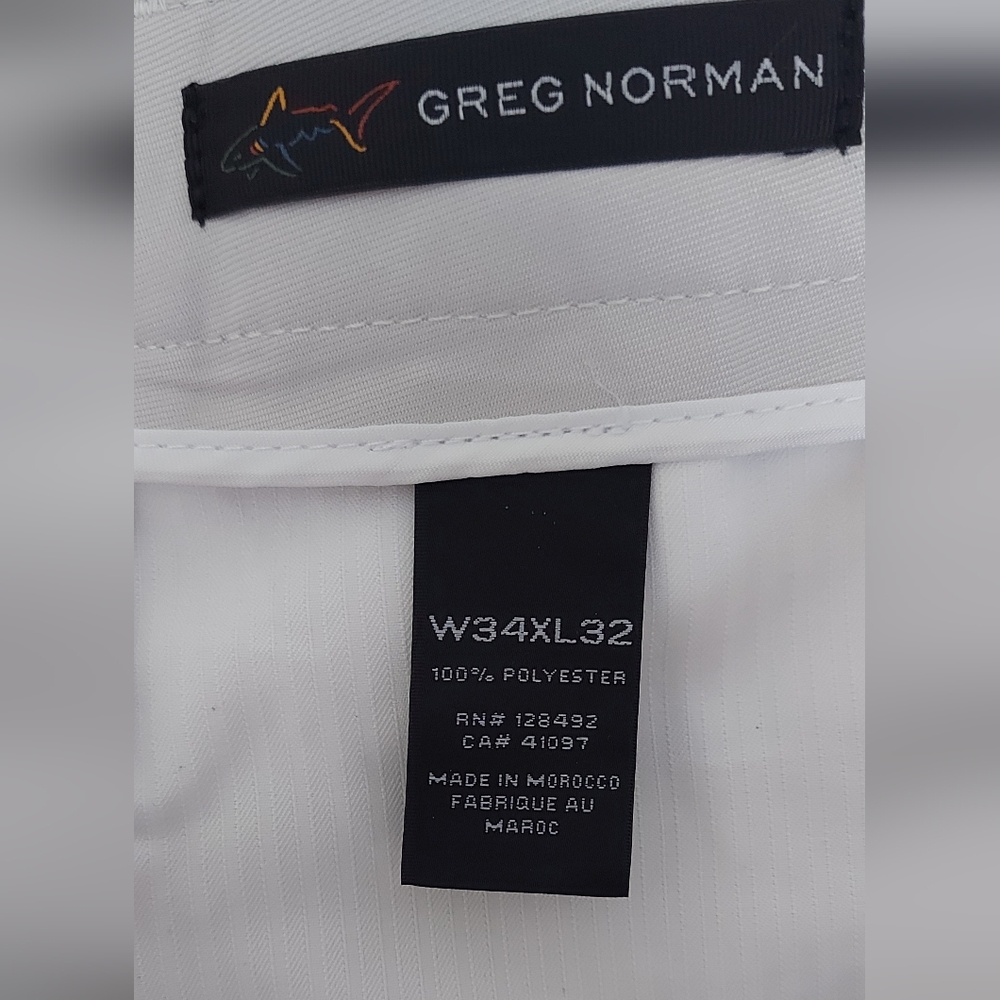 Greg Norman Cream Golf Trousers Size W34 L32 Chino Style Lightweight Pants - Picture 6 of 8